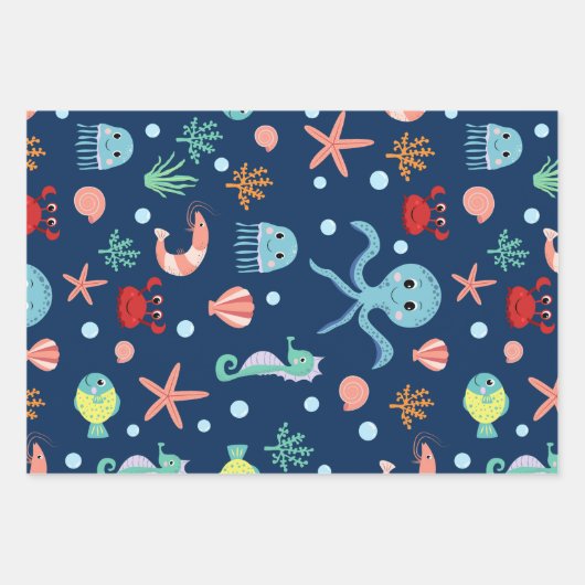 Zee wereld inpakpapier vel (Voorkant)