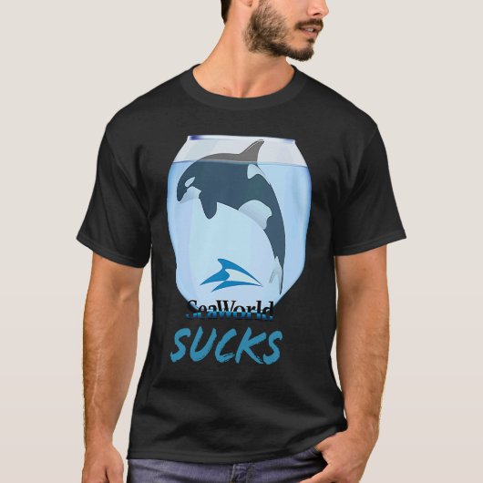Zee Wereld is klote T-shirt (Voorkant)