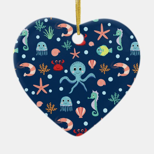 Zee wereld keramisch ornament (Voorkant)