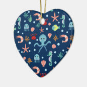 Zee wereld keramisch ornament (Links)