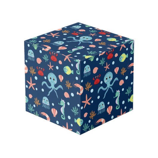 Zee wereld kubus (Voorkant hoekig)