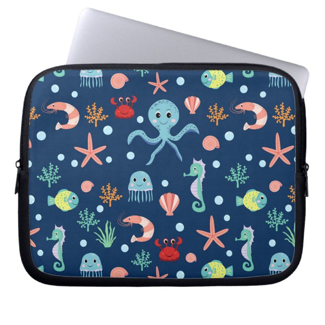 Zee wereld laptop sleeve (Voorkant)