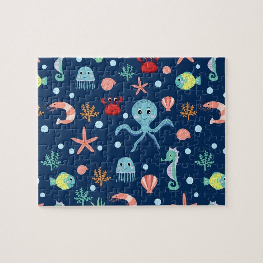 Zee wereld legpuzzel (Horizontaal)