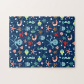 Zee wereld legpuzzel (Horizontaal)