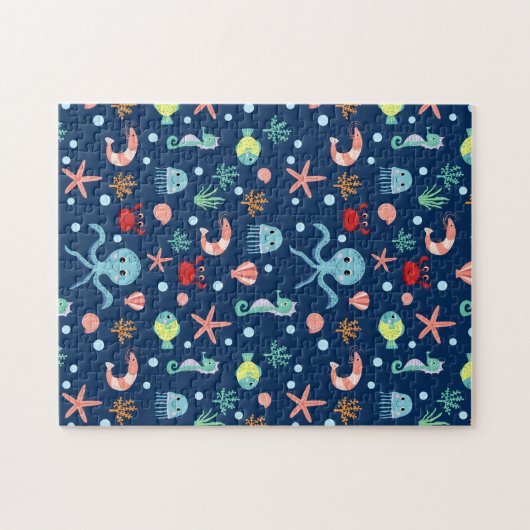 Zee wereld legpuzzel (Horizontaal)