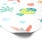 Zee wereld patroon foto afdruk (Hoek)