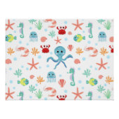 Zee wereld patroon perfect poster (Voorkant)