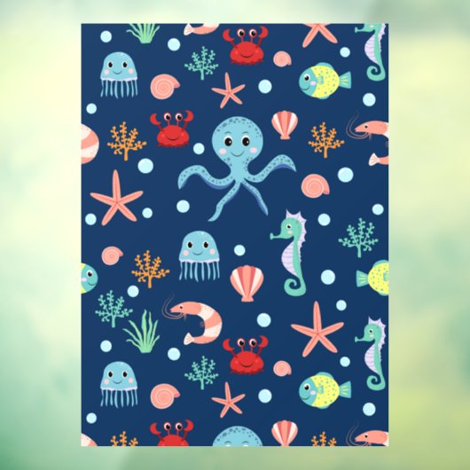 Zee wereld raamsticker (Vel 3)