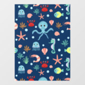 Zee wereld raamsticker (Vel)