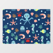 Zee wereld raamsticker (Vel)