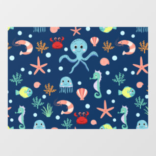 Zee wereld raamsticker