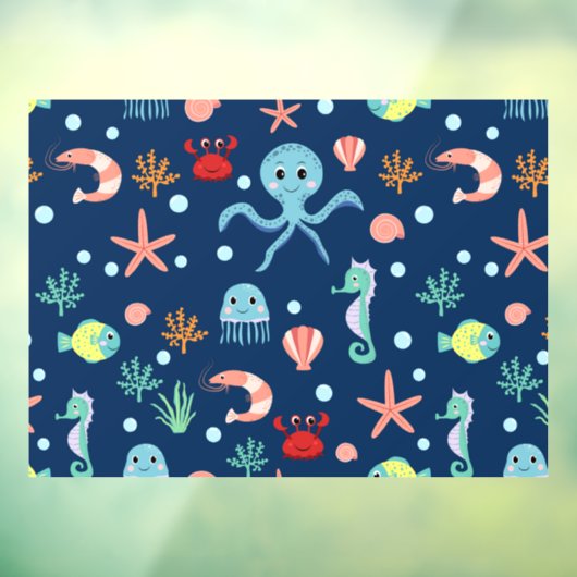 Zee wereld raamsticker (Vel 3)