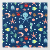 Zee wereld raamsticker (Vel)