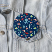 Zee wereld ronde button 4,0 cm (In situ)
