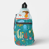 Zee wereld schoudertas sling bag (Voorkant)