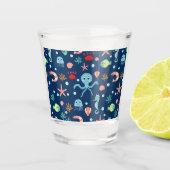 Zee wereld shot glas (Voorkant)