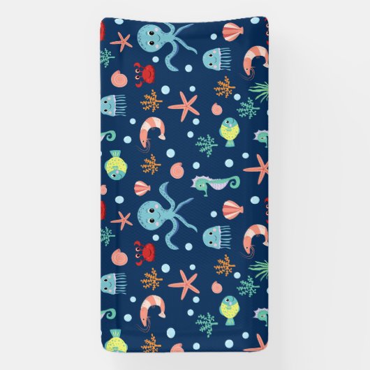 Zee wereld spandoek (Verticaal)