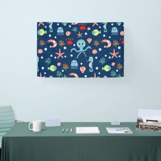 Zee wereld spandoek (Beurs)