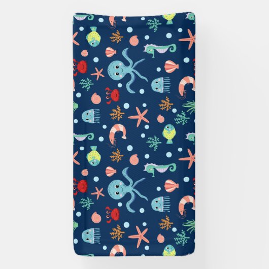 Zee wereld spandoek (Verticaal)