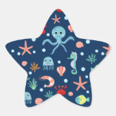 Zee wereld ster sticker (Voorkant)