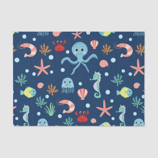 Zee wereld tissuepapier (Voorkant)