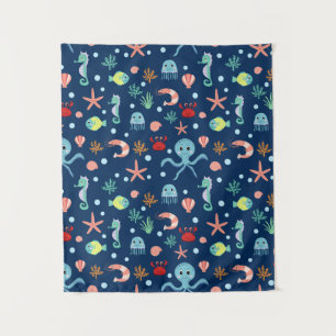 Zee wereld wandkleed