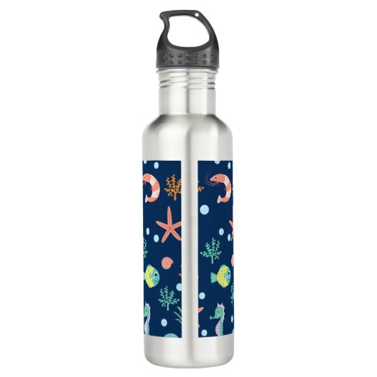 Zee wereld waterfles  (Achterkant)