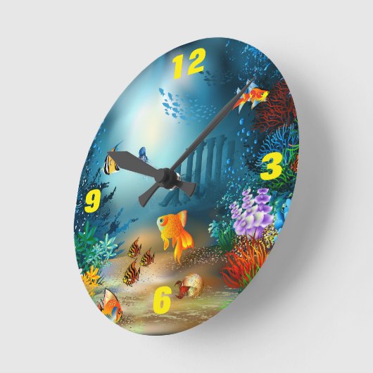 Zee Wereldacrylwandklok Ronde Klok (Hoek)