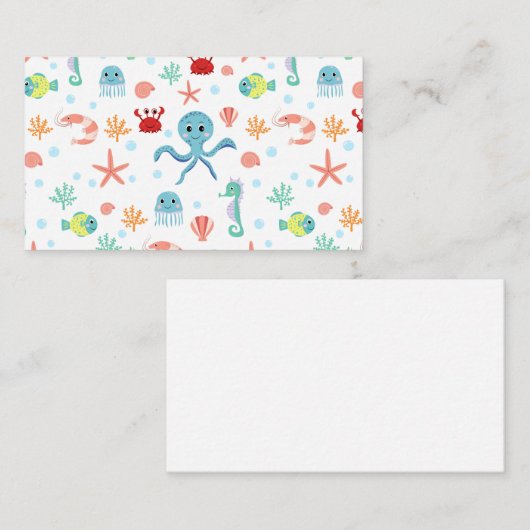 Zee Wereldpatroon Aanbevelingskaartje (Voorkant / Achterkant)