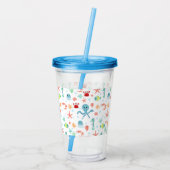 Zee Wereldpatroon Acryl Drinkbeker (Achterkant)