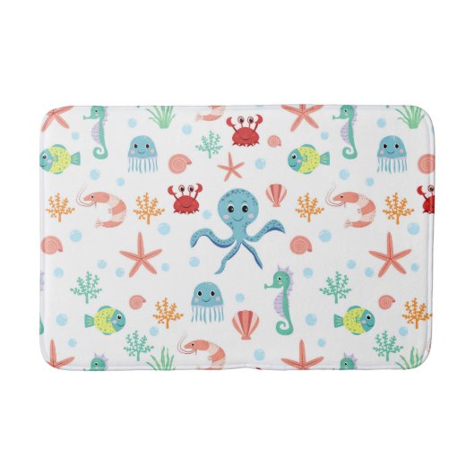 Zee Wereldpatroon Badmat (Voorkant)