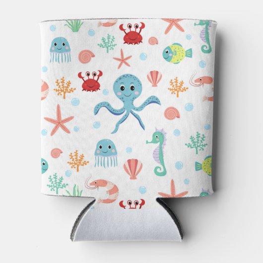 Zee Wereldpatroon Blikjeskoeler (Voorkant)