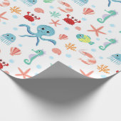 Zee Wereldpatroon Cadeaupapier (Hoek)