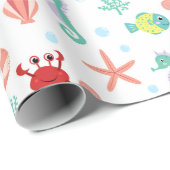 Zee Wereldpatroon Cadeaupapier (Rol Hoek)