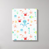 Zee Wereldpatroon Canvas Afdruk (Voorkant)