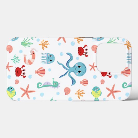 Zee Wereldpatroon Case-Mate iPhone Case (Achterkant (horizontaal))