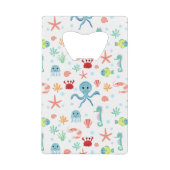 Zee Wereldpatroon Creditkaart Flessenopener (Voorkant)