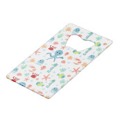 Zee Wereldpatroon Creditkaart Flessenopener (Achterkant Gekanteld)