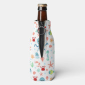 Zee Wereldpatroon Flesjeskoeler (Fles Achterkant)