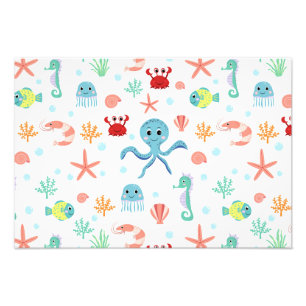 Zee Wereldpatroon Foto Afdruk