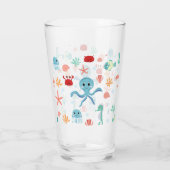 Zee Wereldpatroon Glas (Achterkant)