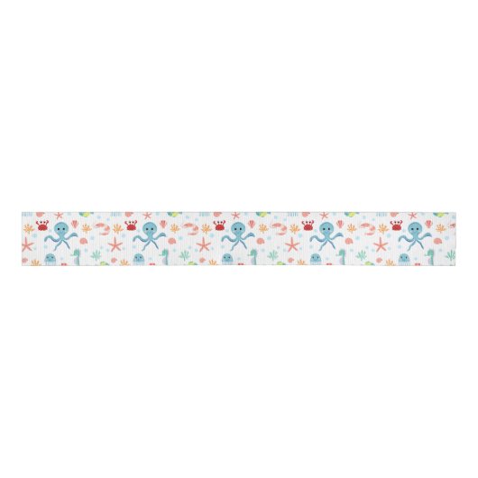 Zee Wereldpatroon Grosgrain Lint (Voorkant)