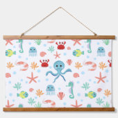 Zee Wereldpatroon Hangend Wandkleed (Voorkant)