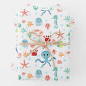 Zee Wereldpatroon Inpakpapier Vel (In situ)