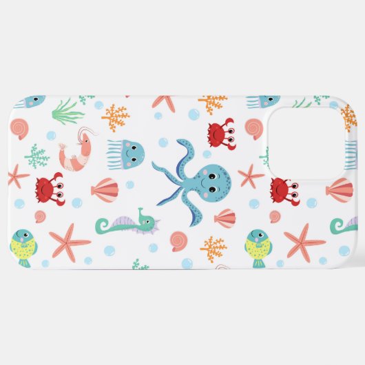 Zee Wereldpatroon iPhone Hoesje (Achterkant horizontaal)