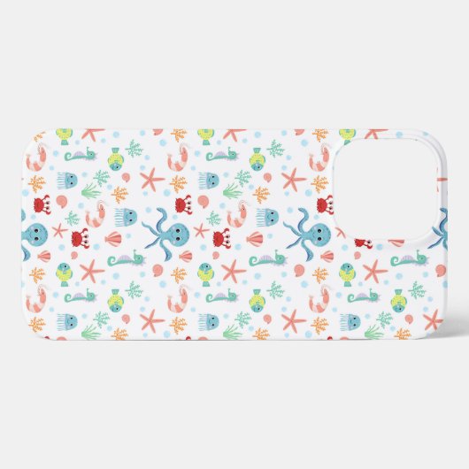 Zee Wereldpatroon iPhone Hoesje (Achterkant horizontaal)