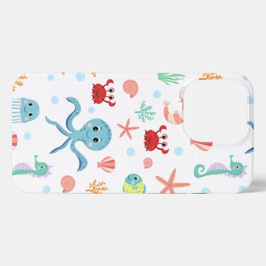 Zee Wereldpatroon iPhone Hoesje (Achterkant horizontaal)