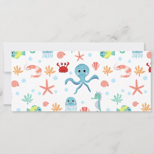 Zee Wereldpatroon Kaart (Voorkant)