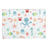 Zee Wereldpatroon Kussensloop (Voorkant-Rechts)