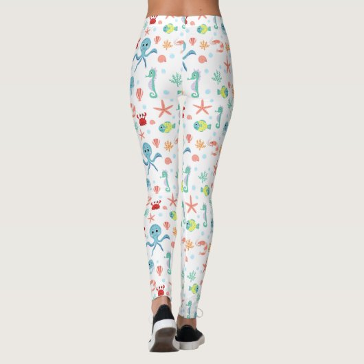 Zee Wereldpatroon Leggings (Achterkant)